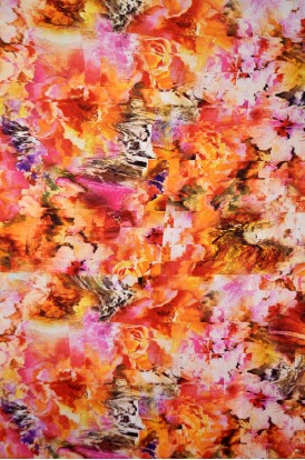 Designer Pure Printed Crepe Silk Fabric