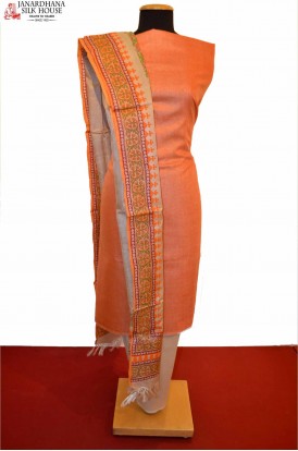 AC203741-Exclusive Ikat Dupatta Printed Pure Tussar Silk Suit