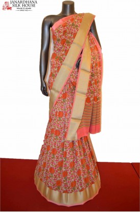 Floral Classic Heavy Pure Crepe Silk Saree