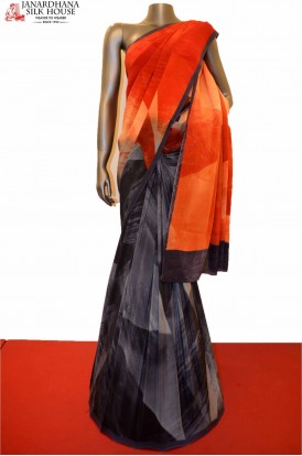 Abstract Designer Pure Crepe Silk Saree 