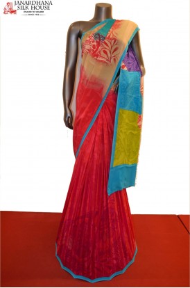 Exclusive Abstract Pure Printed Crepe Silk Saree