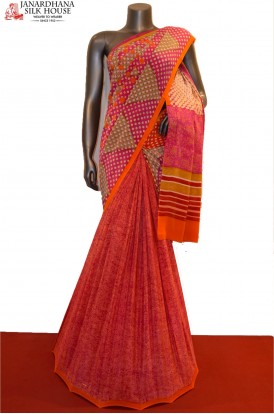 Exclusive Abstract Pure Printed Crepe Silk Saree