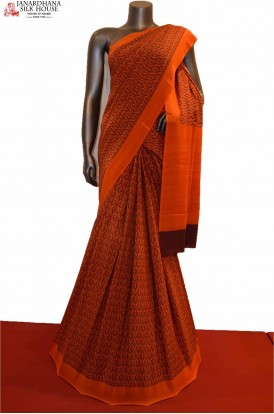 Exclusive Classic  Pure Printed Crepe Silk Saree