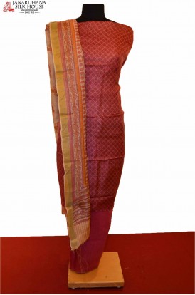 Exclusive Printed Pure Tussar Silk Suit