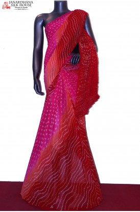 Exclusive Pure Bandhani Silk Saree