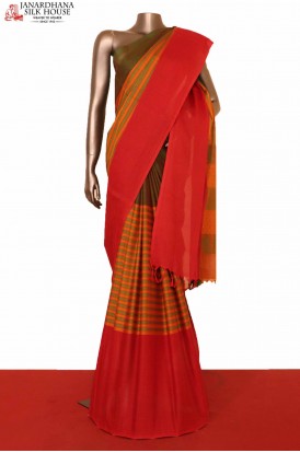 Village Thread Weave Silk Cotton Saree