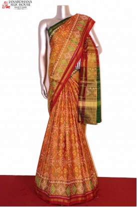 Ganga Jamuna Ikat Patola Silk Saree