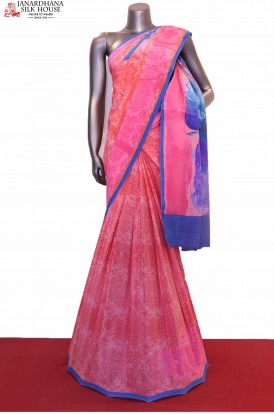 Abstract  Prints Pure Crepe Silk Saree