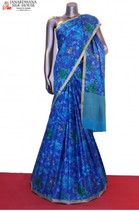 Exclusive Floral Prints Pure Crepe Silk Saree