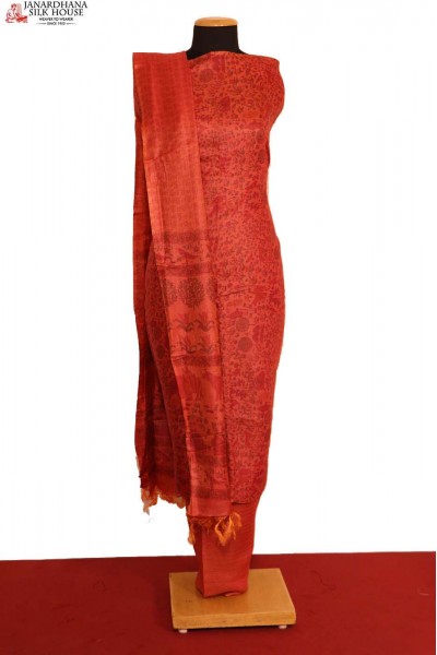 Exclusive Ikat Dupatta Printed Pure Tussar Silk Suit