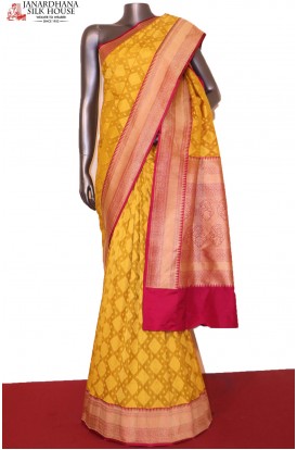 Exclusive Contrast Wedding Handloom Banarasi Silk Saree