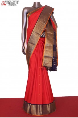 Bridal Red Wedding Kanchipuram Silk Saree