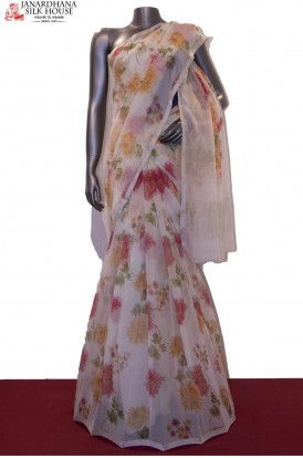 Floral & Badla Work Exclusive Pure Silk Chffion