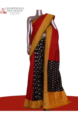 Pure Handloom Patola Ikat Silk Saree