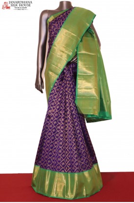 Master Weave Exquisite Zari Brocade Bridal Kanjeevaram Silk Saree