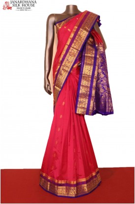 Grand & Contrast Classic Wedding Pure South Silk Saree