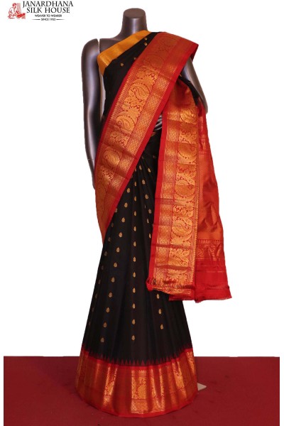Grand & Ganga Jamuna Handloom Pure Gadwal Silk Saree