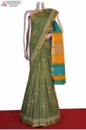 Exclusive Printed Tussar Silk Saree