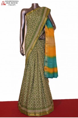 Exclusive Printed Tussar Silk Saree