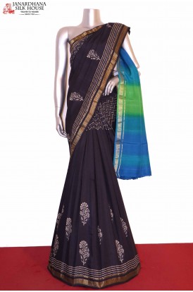 Exclusive Printed Tussar Silk Saree