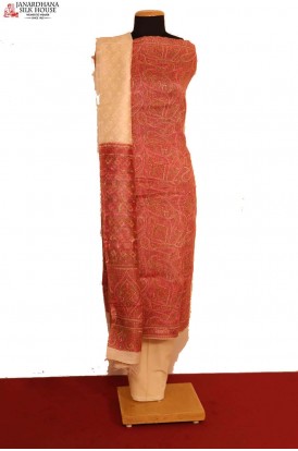 Exclusive Printed Pure Tussar Silk Suit