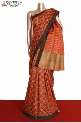 Pure Tussar Pashmina Silk Saree