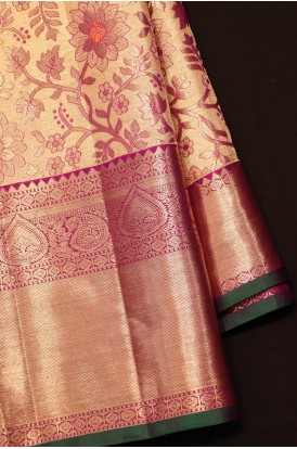 Contemporary Bridal Tissue Kanjeevaram Silk Saree