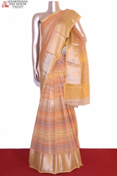 Exclusive Pure Linen Silk Saree