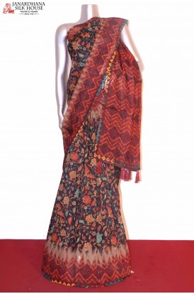 Soft Printed Art Silk Saree