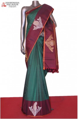 Designer Gold & Silver Kanjivaram Silk Saree