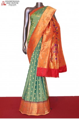 Grand Wedding Meenakari Paithani Silk Saree