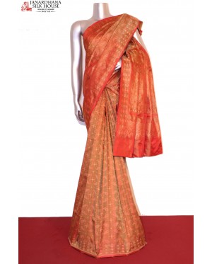 Exquisite Handloom Jamawar Tan..