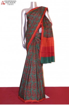 Exclusive Pure Printed Silk Saree-Finest Quality