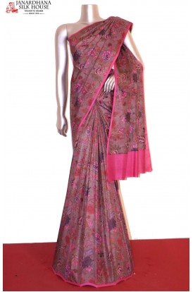Floral Exclusive Pure Printed Silk Saree