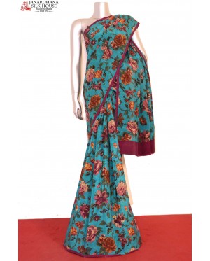 Printed Pure Crepe Silk Saree..
