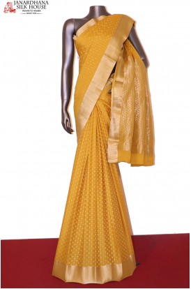Designer Jacquard Butta Pure Mysore Crepe Silk Saree