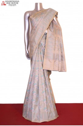 Exquisite Handloom Jamawar Tanchoi Silk Saree-Master Weaves