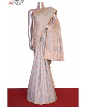 Exquisite Handloom Jamawar Tan..