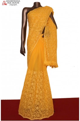 Exclusive Thread Embroidery Pure Silk Chiffon