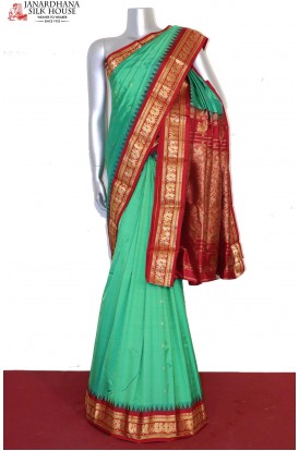 Grand Contrast Wedding Pure Silk Saree