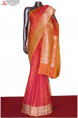 Exclusive Satin Tanchoi Jamawar Silk Saree-Master Weaves