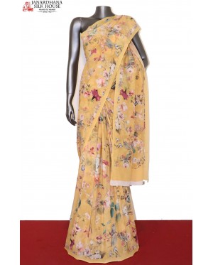 Exquisite Floral Pure Crepe Si..