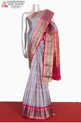 Kanjeevaram Ikat Patola Silk Saree