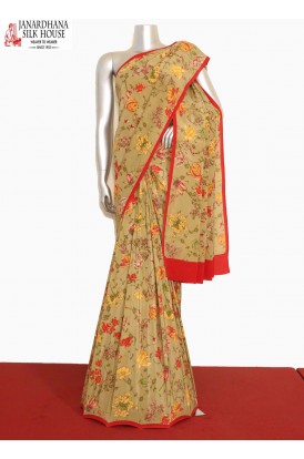 Printed Pure Crepe Silk Saree