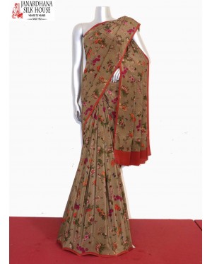 Printed Pure Crepe Silk Saree..