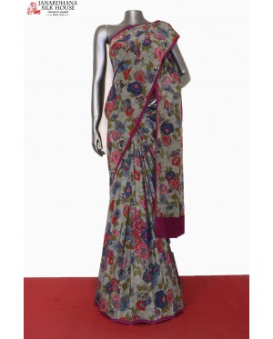 Printed Pure Crepe Silk Saree..