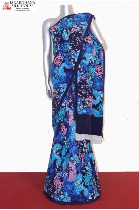 Exclusive Floral Prints Pure Crepe Silk Saree