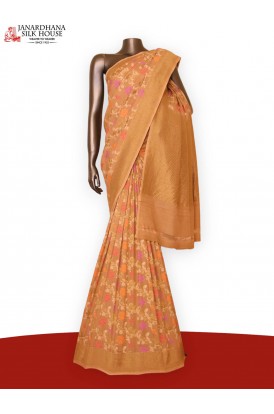 Meenakari Floral Handloom Tussar Silk Saree