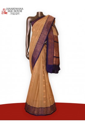 Exclusive Classic Contrast Handloom Tussar Silk Saree