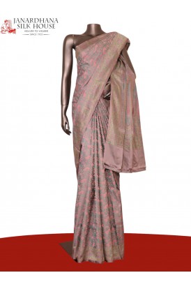Exquisite Handloom Jamawar Tan..